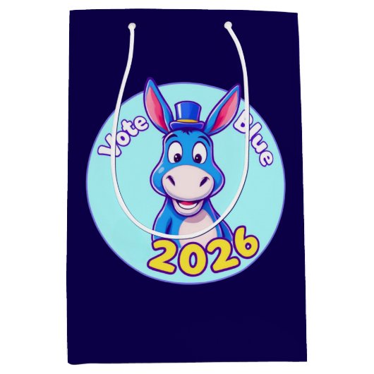 Abstimmung blau im Jahr 2026 Mittlere Geschenktüte (Vorderseite)