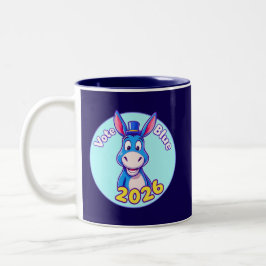 Abstimmung blau im Jahr 2026 Zweifarbige Tasse