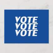 "Abstimmung" blau Postkarte (Vorderseite)