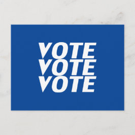 "Abstimmung" blau Postkarte