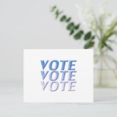 "Abstimmung" blau Postkarte (Stehend Vorderseite)