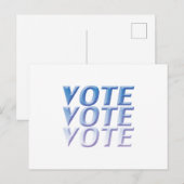 "Abstimmung" blau Postkarte (Vorne/Hinten)