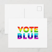 "Abstimmung blau" Stolz lgbtq lgbt Regenbogenfarbe Postkarte (Vorne/Hinten)