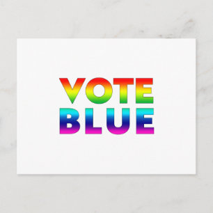 "Abstimmung blau" Stolz lgbtq lgbt Regenbogenfarbe Postkarte