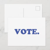 "Abstimmung" blau weiß Postkarte (Vorne/Hinten)