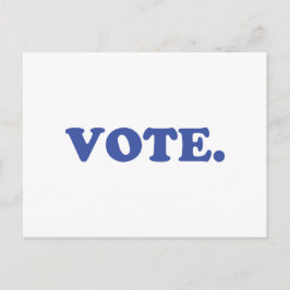 "Abstimmung" blau weiß Postkarte