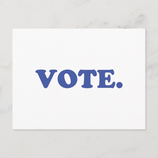 "Abstimmung" blau weiß Postkarte (Vorderseite)