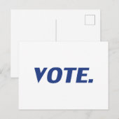 "Abstimmung" blau weiß Postkarte (Vorne/Hinten)