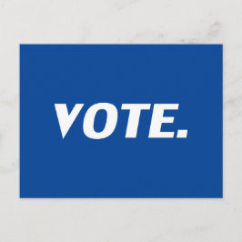 "Abstimmung" blau weiß Postkarte