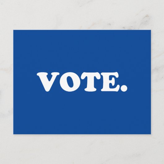 "Abstimmung" blau weiß Postkarte (Vorderseite)