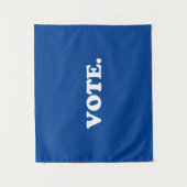 "Abstimmung" blau weiß Wandteppich (Vorderseite)
