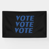 "Abstimmung" - blaue Buchstaben, schwarzer Hinterg Banner (Horizontal)