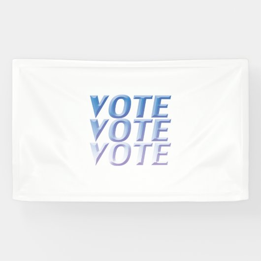 "Abstimmung" - blaue Buchstaben, weißer Hintergrun Banner (Horizontal)
