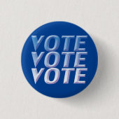 Abstimmung - blaue Farben - runde / quadratische S Button (Vorderseite)