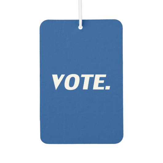 "Abstimmung" - Blaues Weißes Lufterfrischer (Vorderseite)