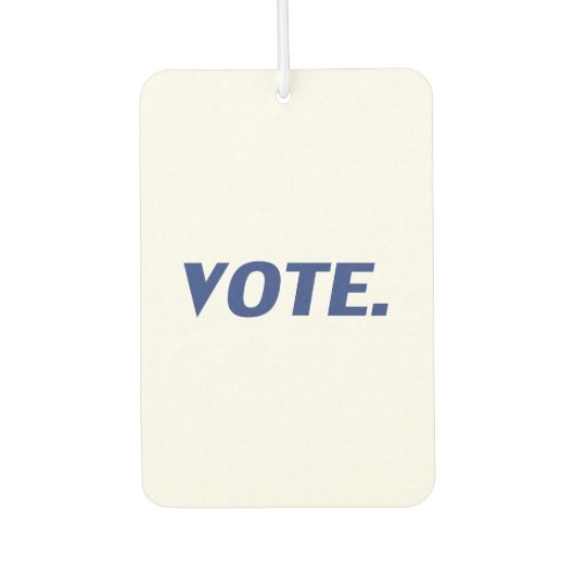 "Abstimmung" - Blaues Weißes Lufterfrischer (Vorderseite)