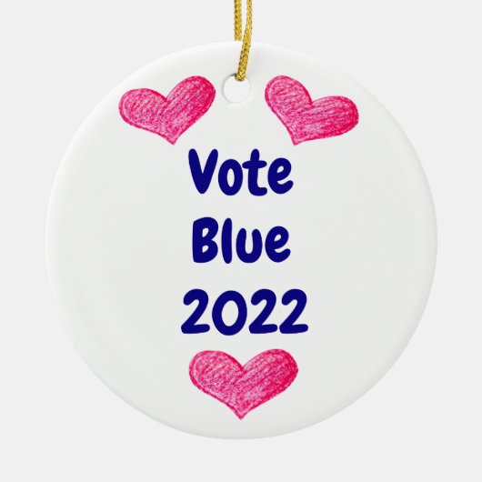 Abstimmung Blue 2022 Nov Midterms - Politische Kam Keramik Ornament (Vorne)