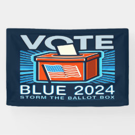 Abstimmung Blue 2024 Präsidentschaftswahl Banner