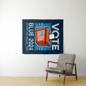 Abstimmung Blue 2024 Präsidentschaftswahl Wandteppich (Beispiel (Horizontal))