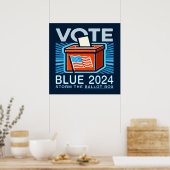 Abstimmung Blue 2024 Wahl des Präsidenten Poster (Küche)