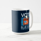 Abstimmung Blue 2024 Wahlurne für den US-Präsident Kaffeetasse (VorderseiteRechts)