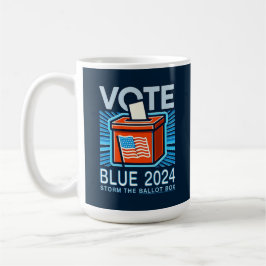 Abstimmung Blue 2024 Wahlurne für den US-Präsident Kaffeetasse