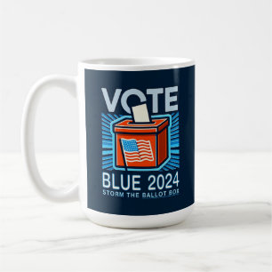 Abstimmung Blue 2024 Wahlurne für den US-Präsident Kaffeetasse