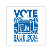 Abstimmung Blue 2024 Wahlurne für den US-Präsident Permastempel (Design)
