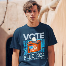Abstimmung Blue 2024 Wahlurne für den US-Präsident