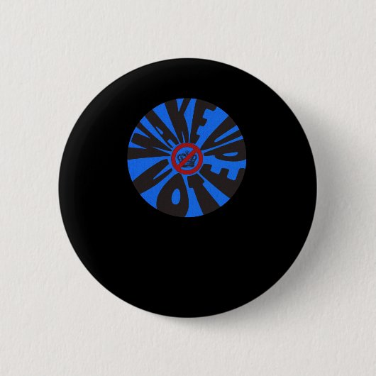 Abstimmung Blue Democrat Anti-Trump Button (Vorderseite)
