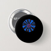 Abstimmung Blue Democrat Anti-Trump Button (Vorne & Hinten)