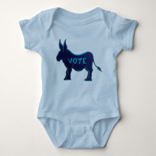 Abstimmung Blue Donkey Wahltag USA Votum Patriotic Baby Strampler