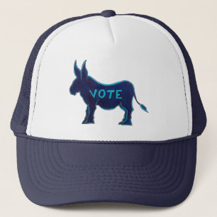 Abstimmung Blue Donkey Wahltag USA Votum Patriotic Truckerkappe