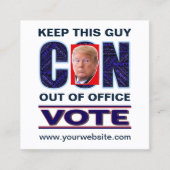 Abstimmung Blue Resist 2024 Präsident Quadratische Visitenkarte (Vorderseite)