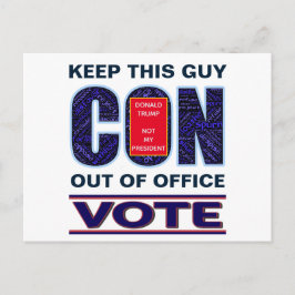 Abstimmung Blue Resist 2024 Präsidentschaftswahl Postkarte