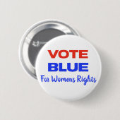 Abstimmung Blue Voting USA Democratic Political Re Button (Vorne & Hinten)