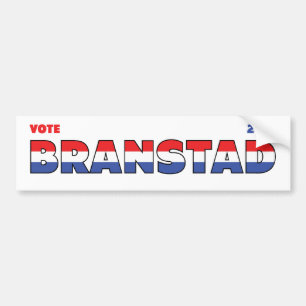 Abstimmung Branstad 2010 Wahlen rotes weißes und Autoaufkleber