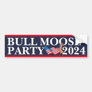 (Abstimmung) Bull Moose Party 2024 Autoaufkleber