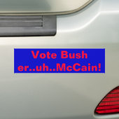 Abstimmung Bush. .er. .uh. .McCain! Autoaufkleber (Auf Auto)