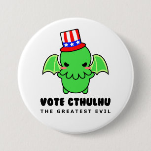 Abstimmung Cthulhu für Präsidenten Button