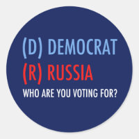 Abstimmung D für die Demokraten R für Russland Fun