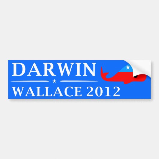 Abstimmung Darwin u. Wallace im Jahre 2012 Autoaufkleber (Vorne)