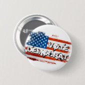 Abstimmung Demokrat Button (Vorne & Hinten)