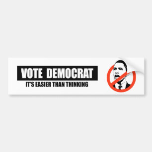 ABSTIMMUNG DEMOKRAT - SEIN EINFACHERES ALS DENKEND AUTOAUFKLEBER