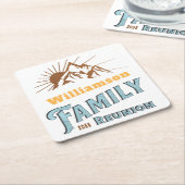 Abstimmung der Familienferien für benutzerdefinier Rechteckiger Pappuntersetzer (angewinkelt)