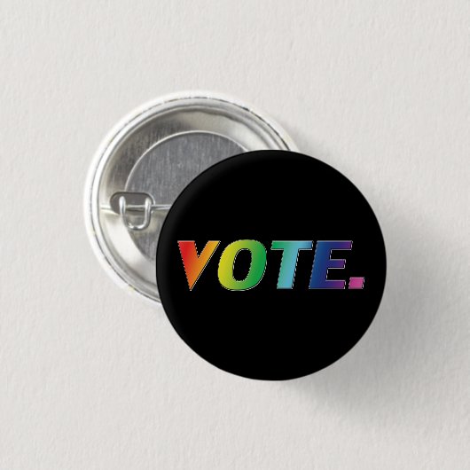 "Abstimmung" Farben für lgbtq lgbt - Button (Vorne & Hinten)