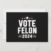 Abstimmung Felon Trump 2024 Sonstiges Wahlergebnis Einladung (Vorderseite)