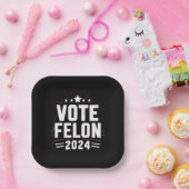 Abstimmung Felon Trump 2024 Sonstiges Wahlergebnis Pappteller (Party)