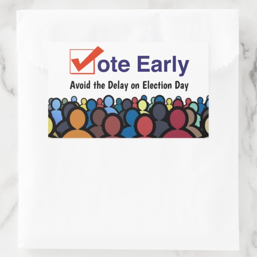 Abstimmung früh rechteckiger aufkleber (Tasche)