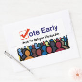 Abstimmung früh rechteckiger aufkleber (Umschlag)